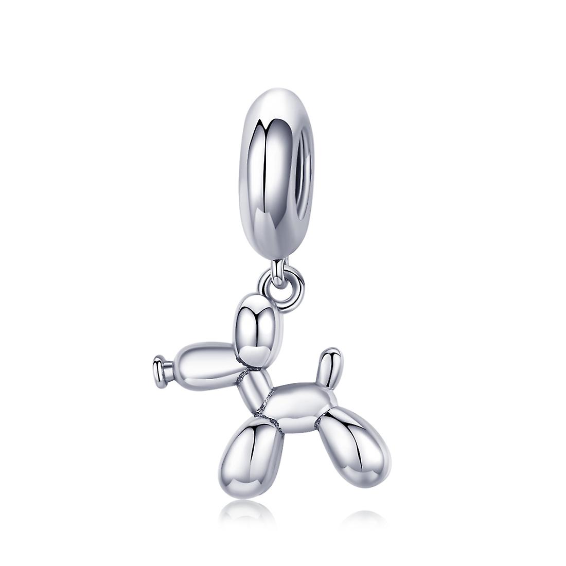 Cute Balloon Dog Charm, Style:Bead