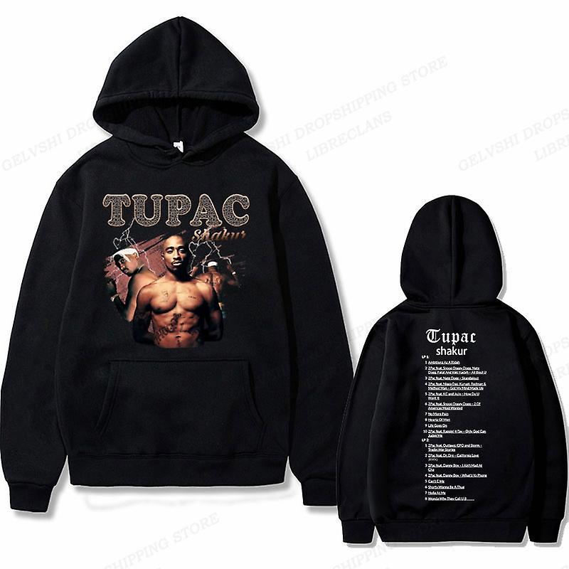 Sweat à capuche 3D imprimé 2Pac pour hommes, oversized, anti-rétrécissement