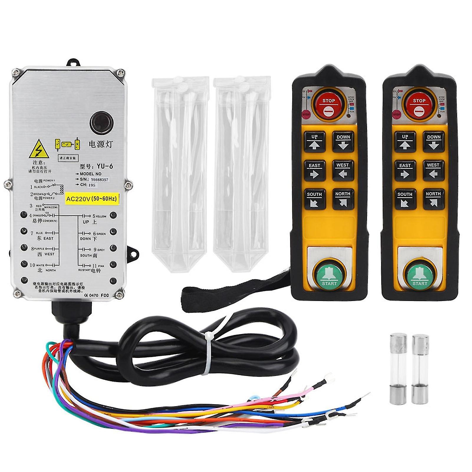 Contrôleur de levage Accessoire de grue Double poignée Imperméable à l’eau Acide Résistant à l’huile Anti-chute 800mhzac220v