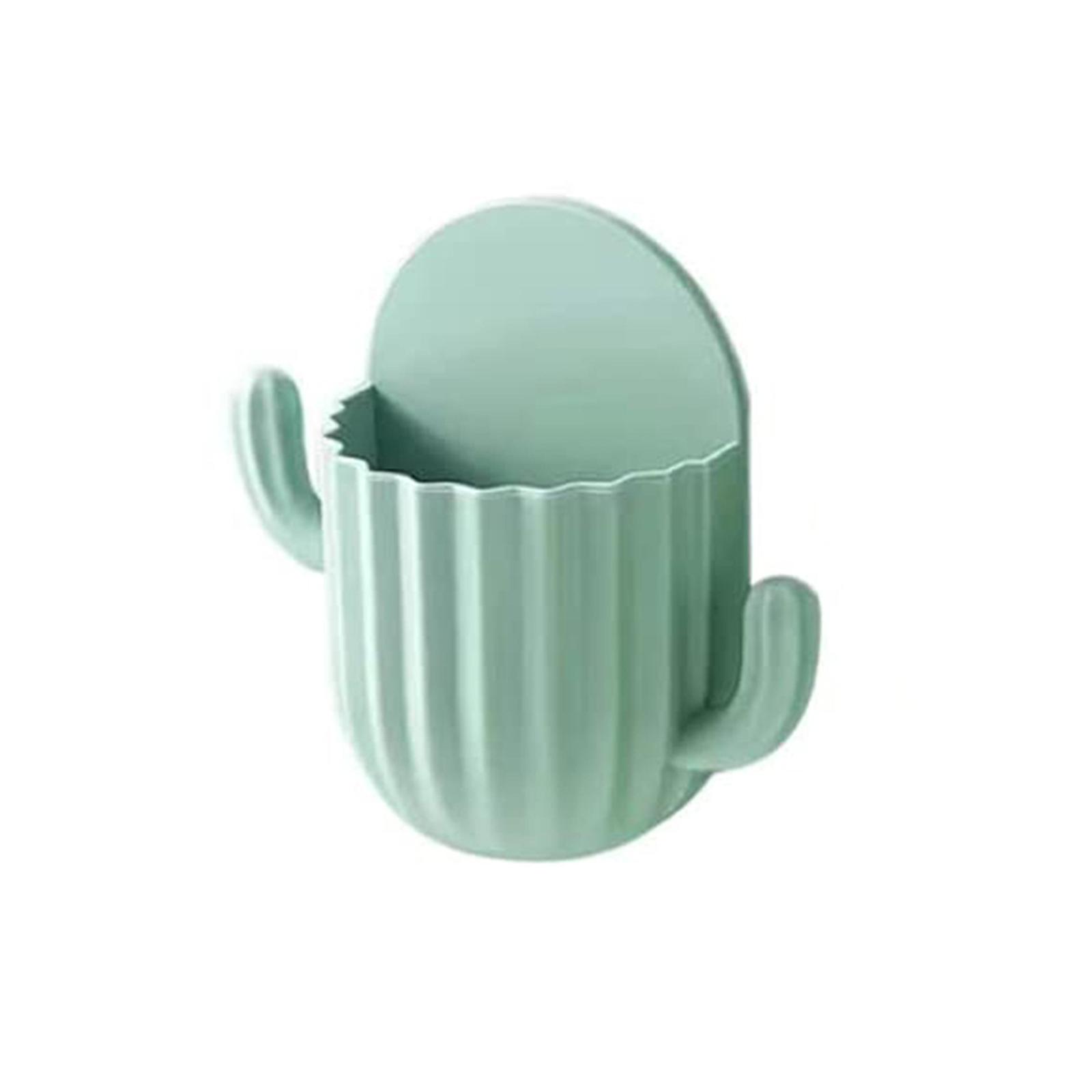 Wall Self-adhesive Storage Rack Cactus Toothpaste Holder Hook Drain Bathroom