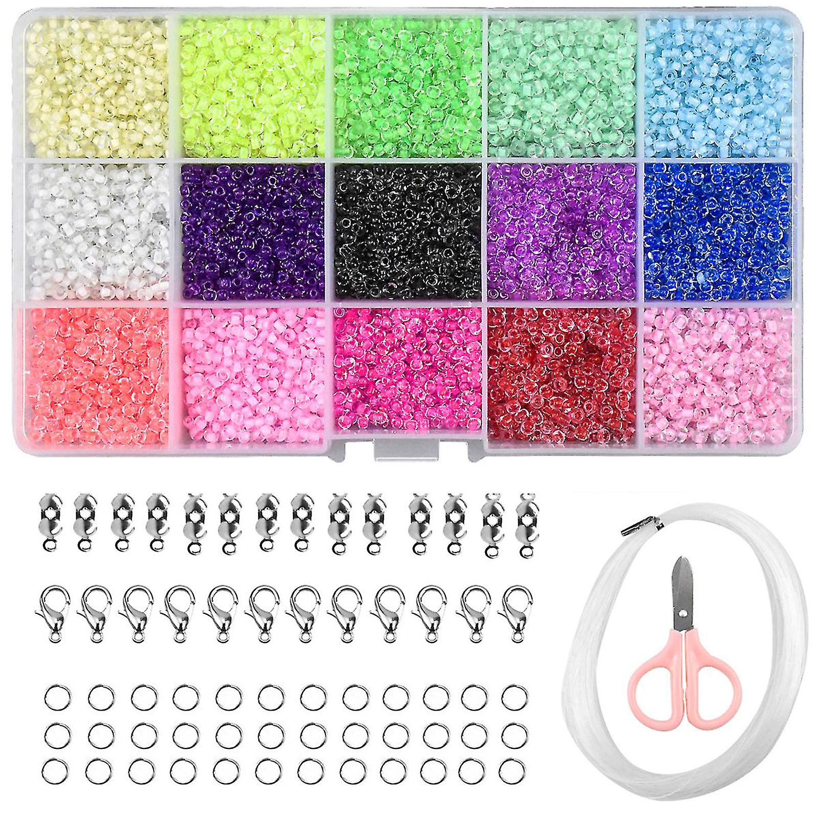 15 Colors 3mm DIY Craft Beads Kit DIY Handicrafts Loose DIY Beads for DIY Gifts Necklaces Bracelets