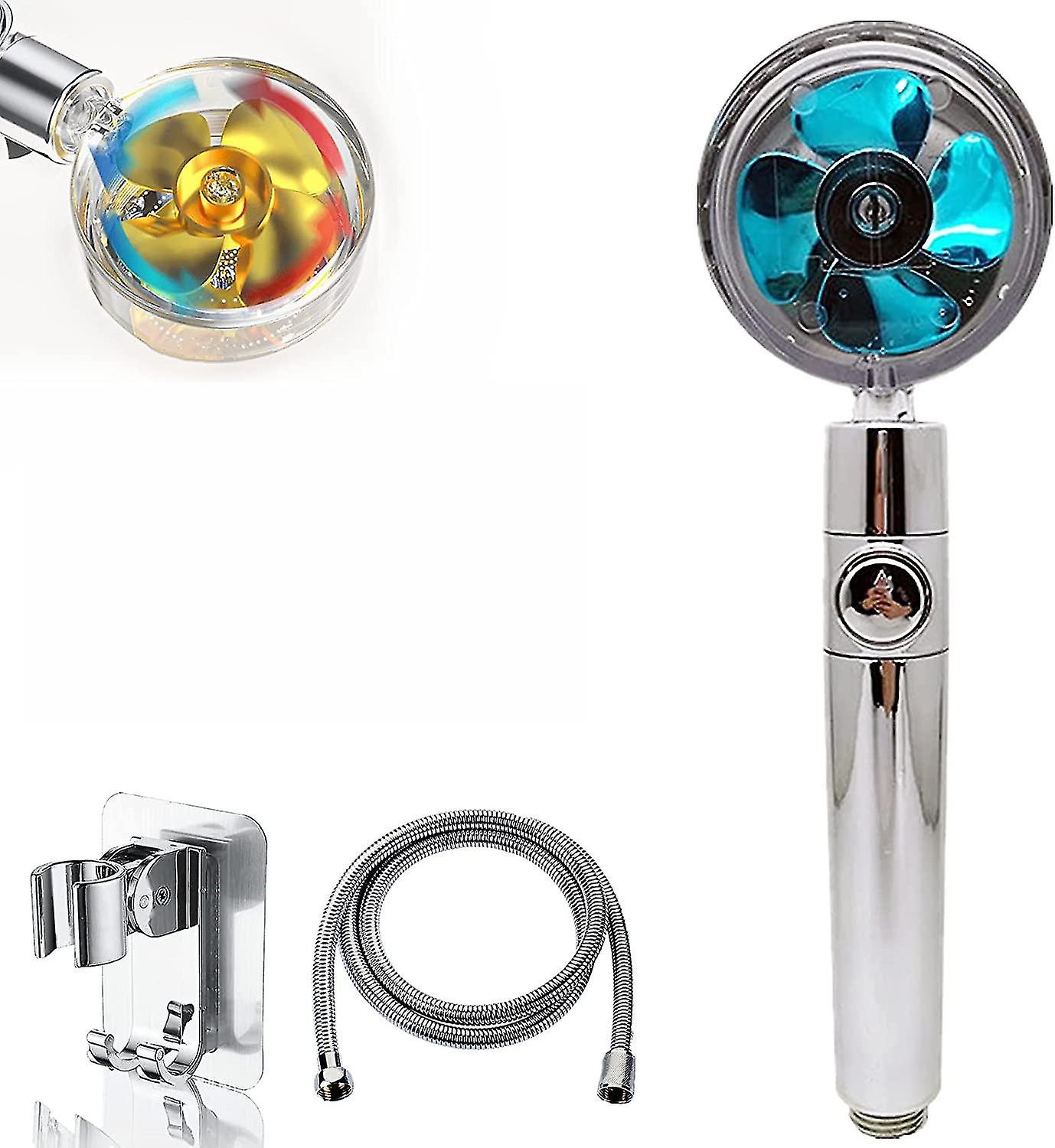 Turbocharged Handheld Shower Head,propeller Driven Shower Heads,high Pressure Water Saving