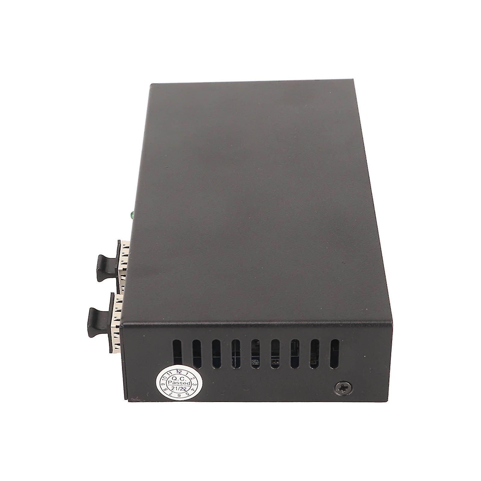 SFP Fiber Switch 6 Ports 10 100 1000M Self Adaptive LED Indicator Ethernet Optical Switch for Office Network 100‑240V EU Plug