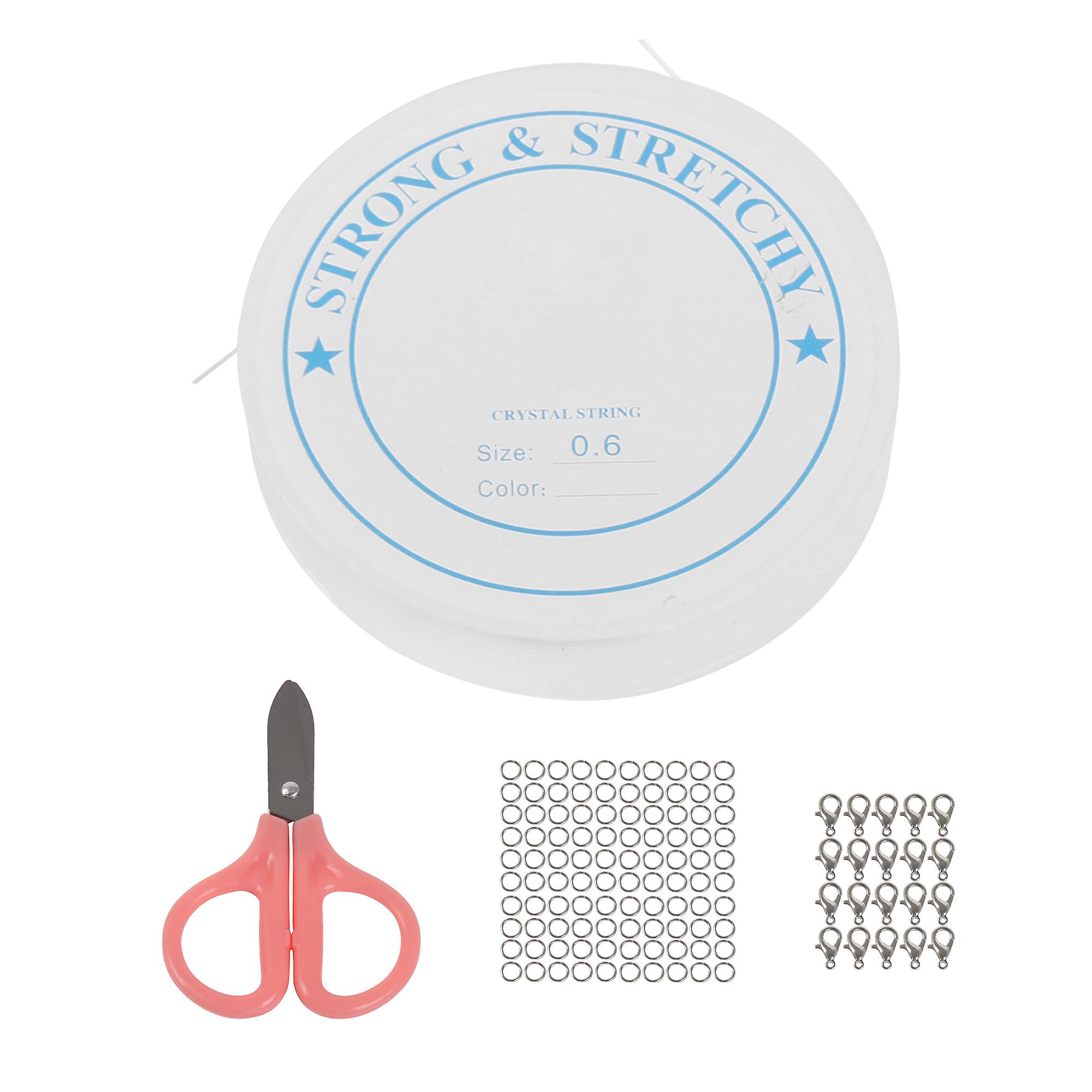 Beads Elastic String Bracelet Making Kits DIY Craft for Girls 6mm Dia