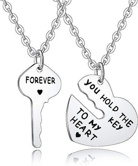 Set of 2 You Hold The Key To My Heart Forever Necklace