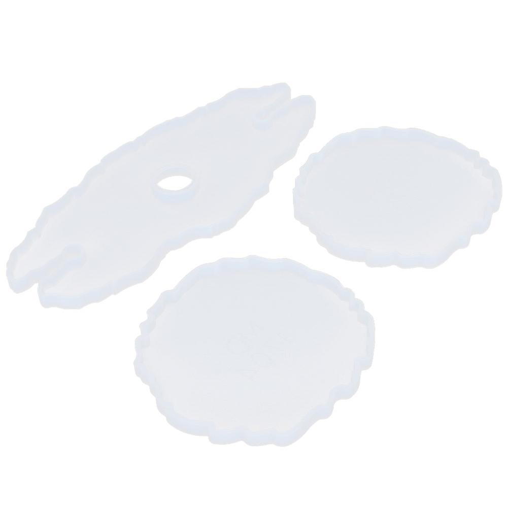 3Pcs Wine Rack Molds Coaster Combination Set Silicone Irregular DIY Crystal Epoxy Molds