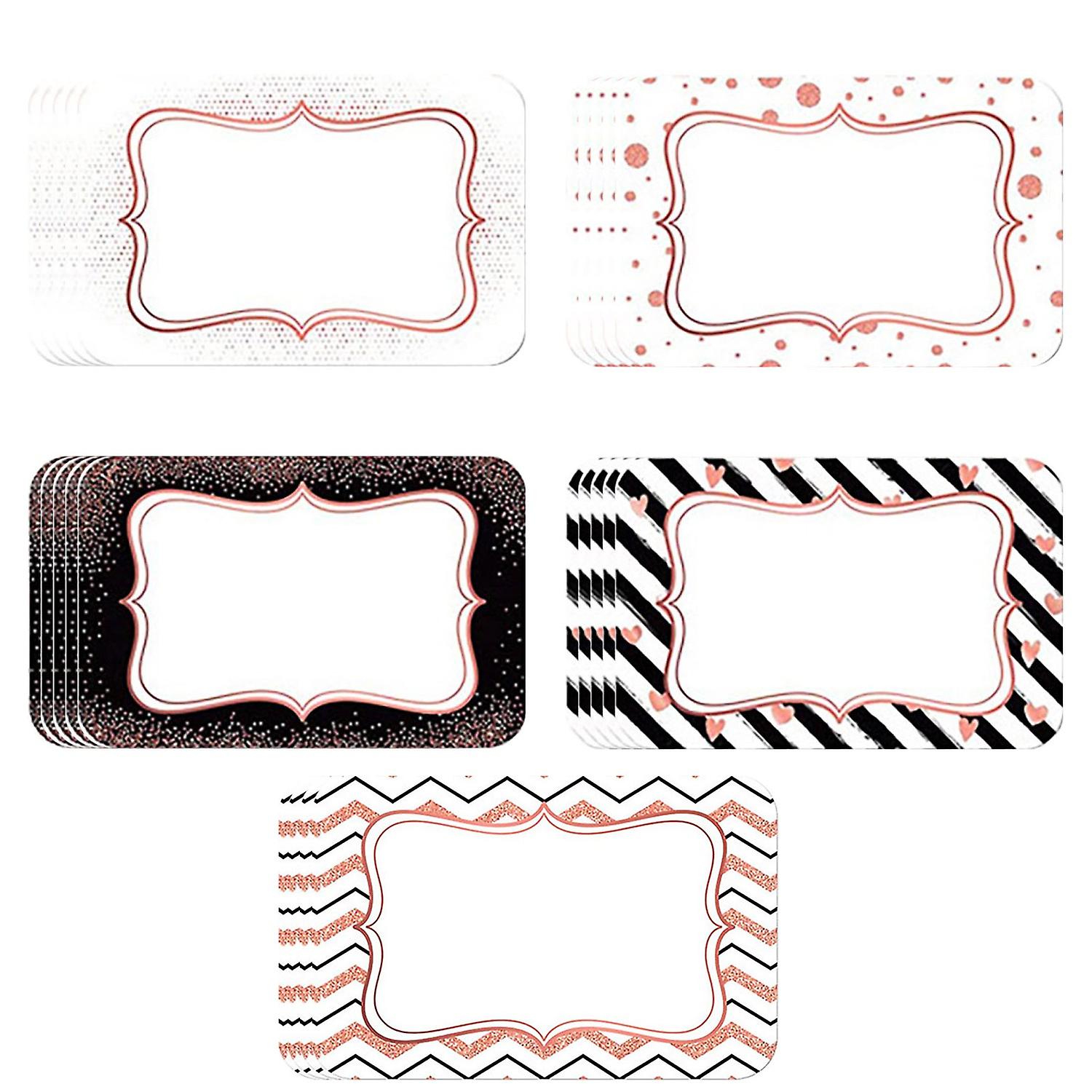 24Pcs Gold Foil Name Tag Stickers Easy to Use Beautiful Metallic Design Self-adhesive Non-fading
