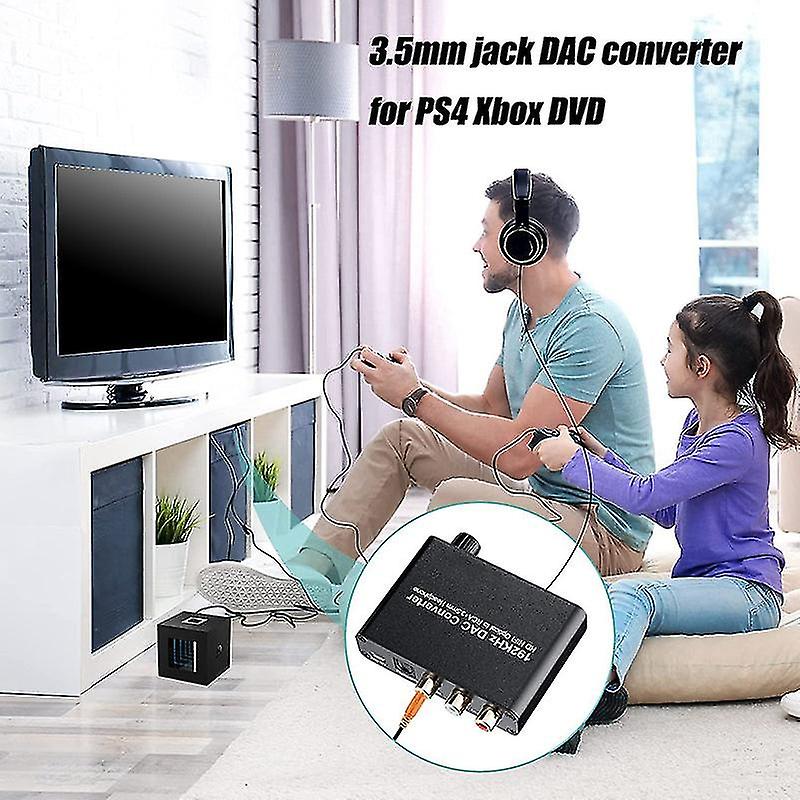 5.1Ch Dac Converter O Decoder Digital Optical Coaxial Toslink To Rca 3.5mm Jack Support Dolby Ac-3 Dts 5.1 2.0ch