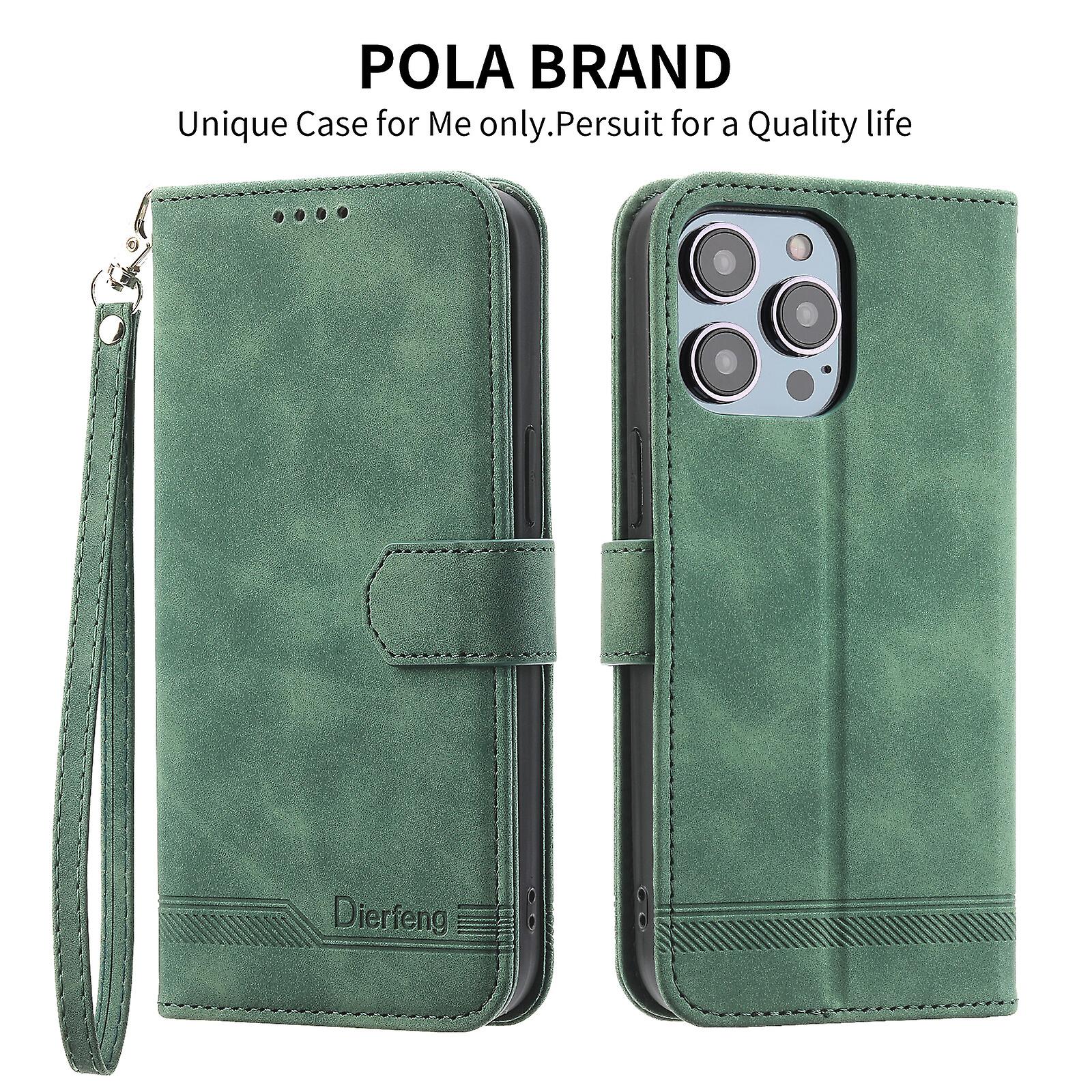 For iPhone 14 Pro Max Case, Leather Wallet Flip Case With Strap