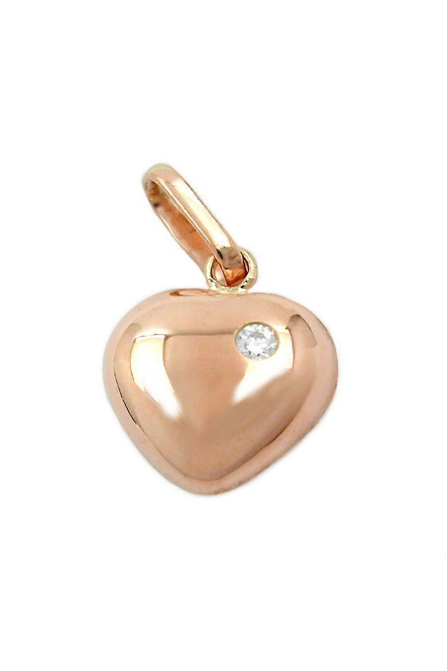 Pendant Heart Cubic Zirconia 9k Red Gold - Gl431193
