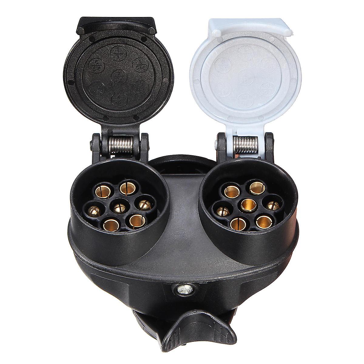 13 Pin To 7 Pin Double-head Rv Trailer Power Connector Plug Socket