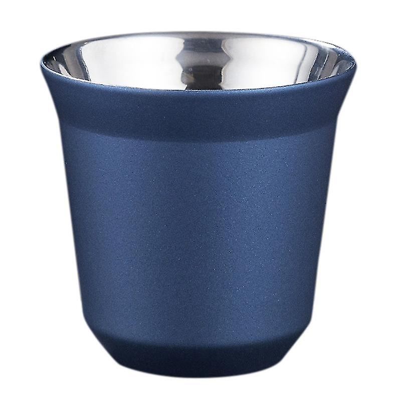 80ml Double Wall Stainless Steel Espresso Cup Insulation For Pixie Coffee Cup Capsule Shape Coffee