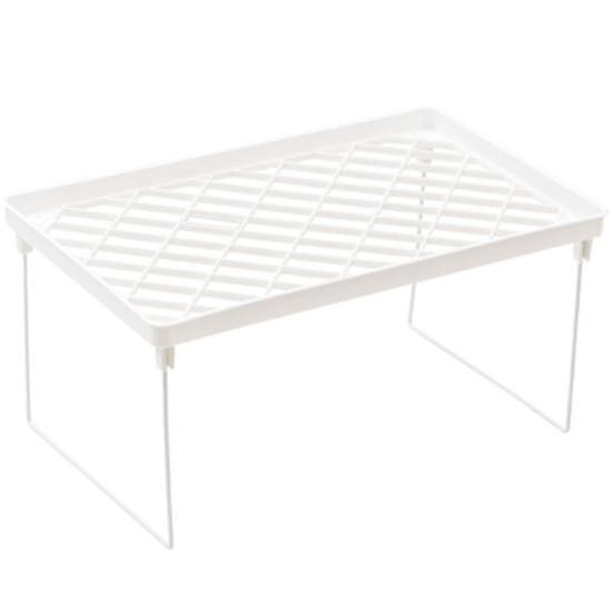 Plastic Storage Rack Shockproof Space-saving Single Layer Desk Organizer for Dorm