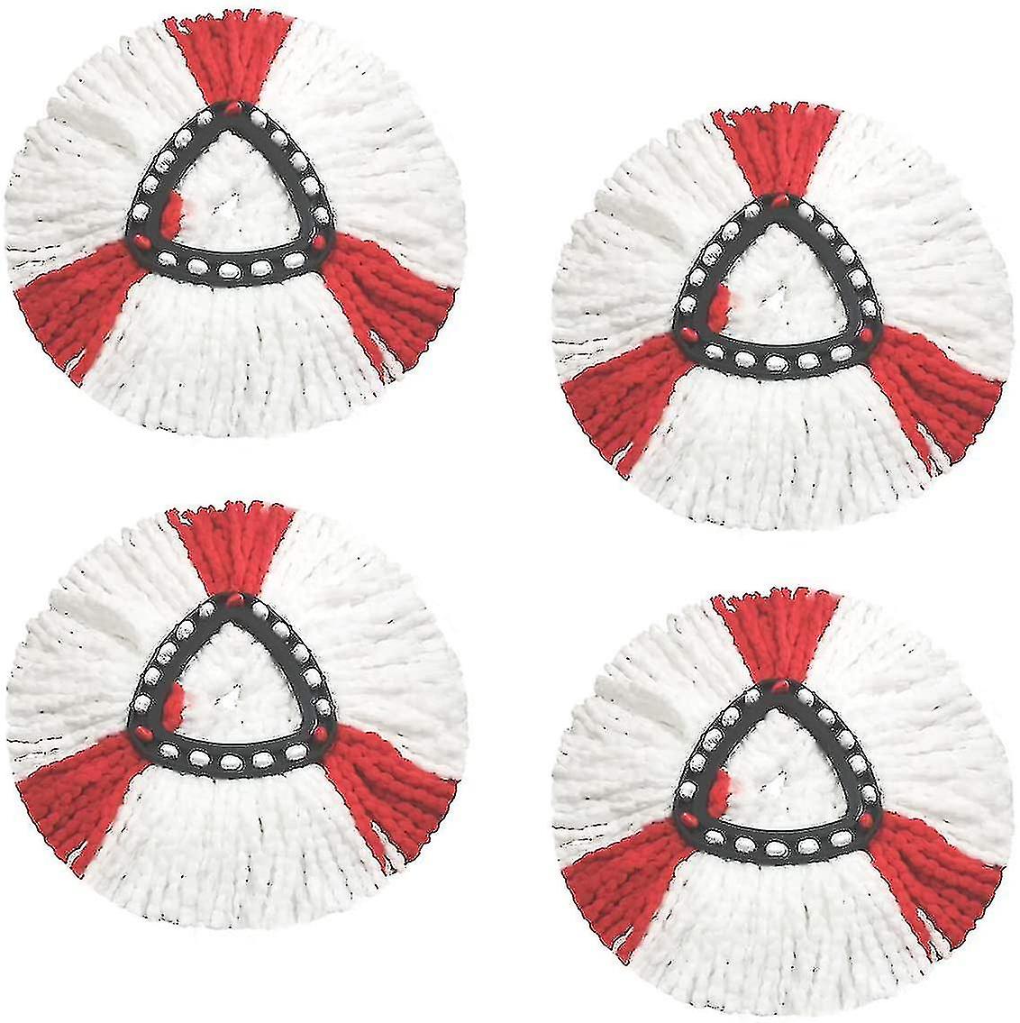 4-piece Replacement Head For Mop 2 In 1 Replacement Head For Turbo Mop