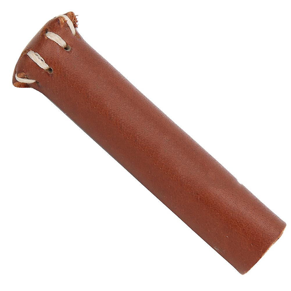 ZPSHYD Snooker Queue Head Cover, strapazierfähige Lederschutzhülle, Professional Queue Tip Head Protector Zubehör für Billardschläger (Rotbraun)
