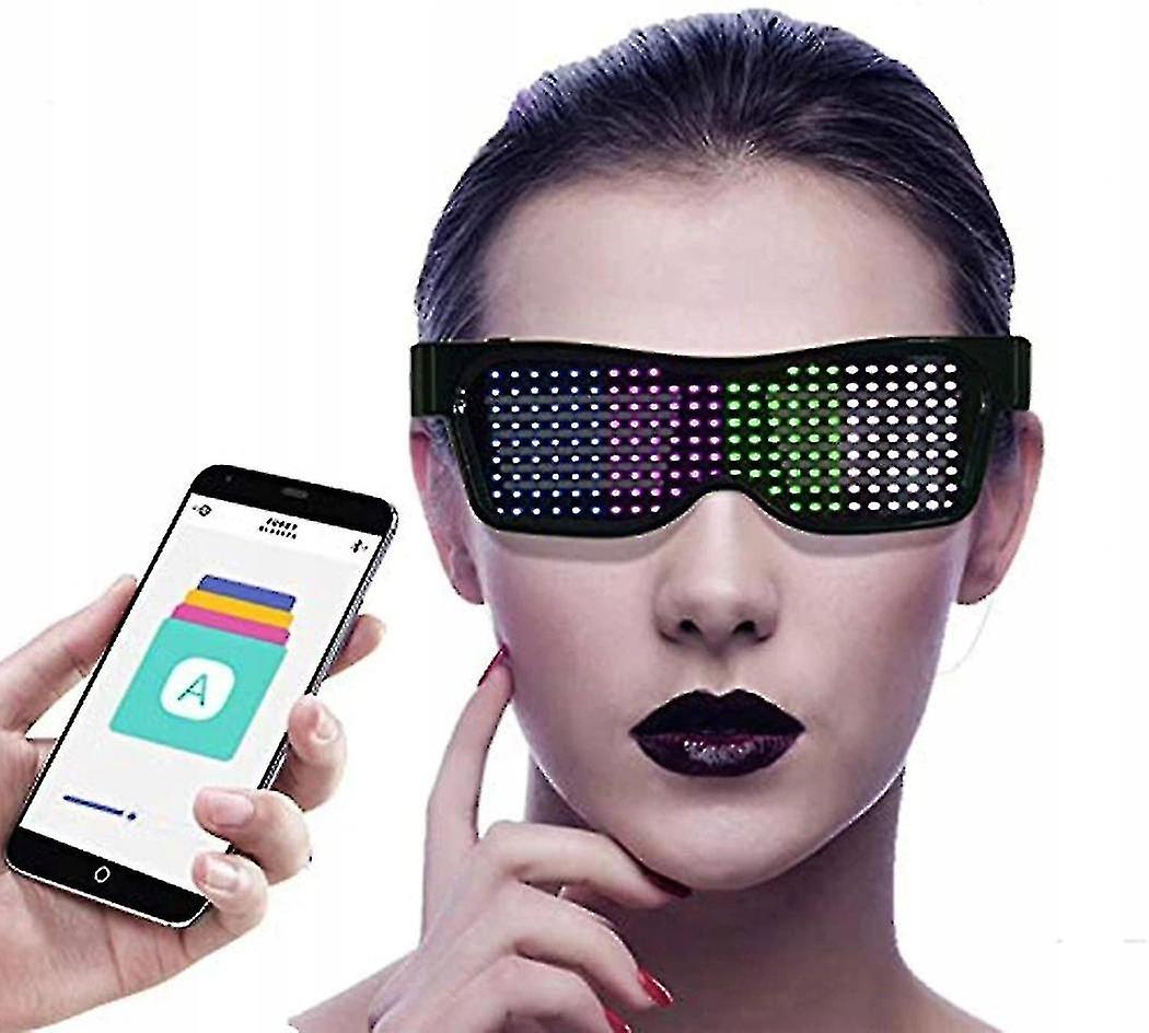 2023 Bluetooth LED Party Glasses App Controlled Glowing Glasses