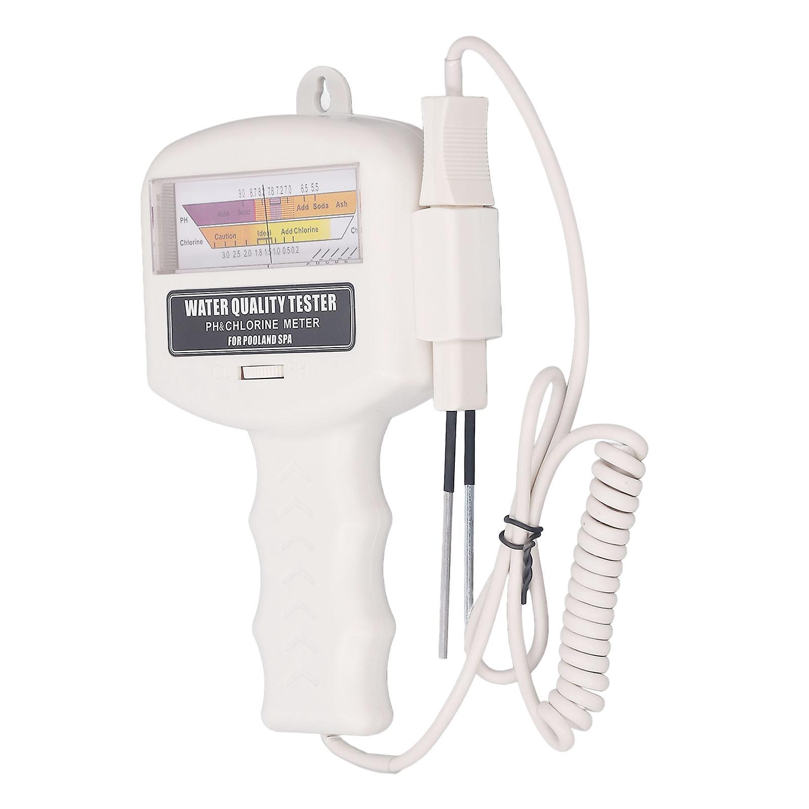 Pool Ph CL2 Meter High Precision Large Display Screen Handheld Portable Spa Water Quality Analysis Tester