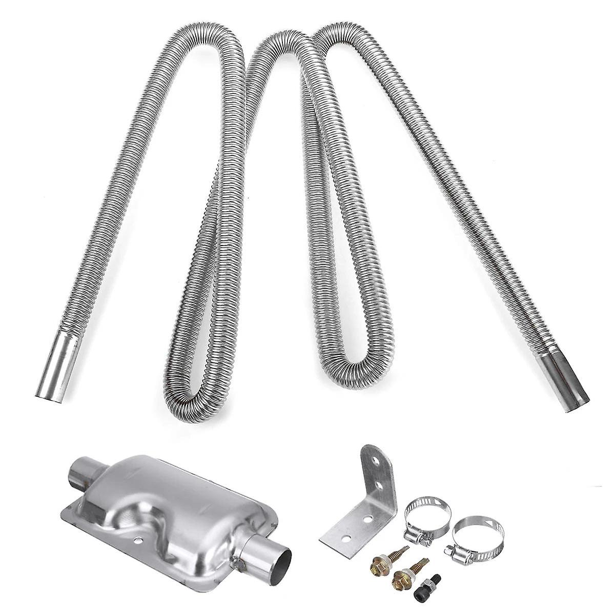 250Cm Stainless Steel Exhaust Pipe Hose Silencer Parking Air Diesel Heater Parts