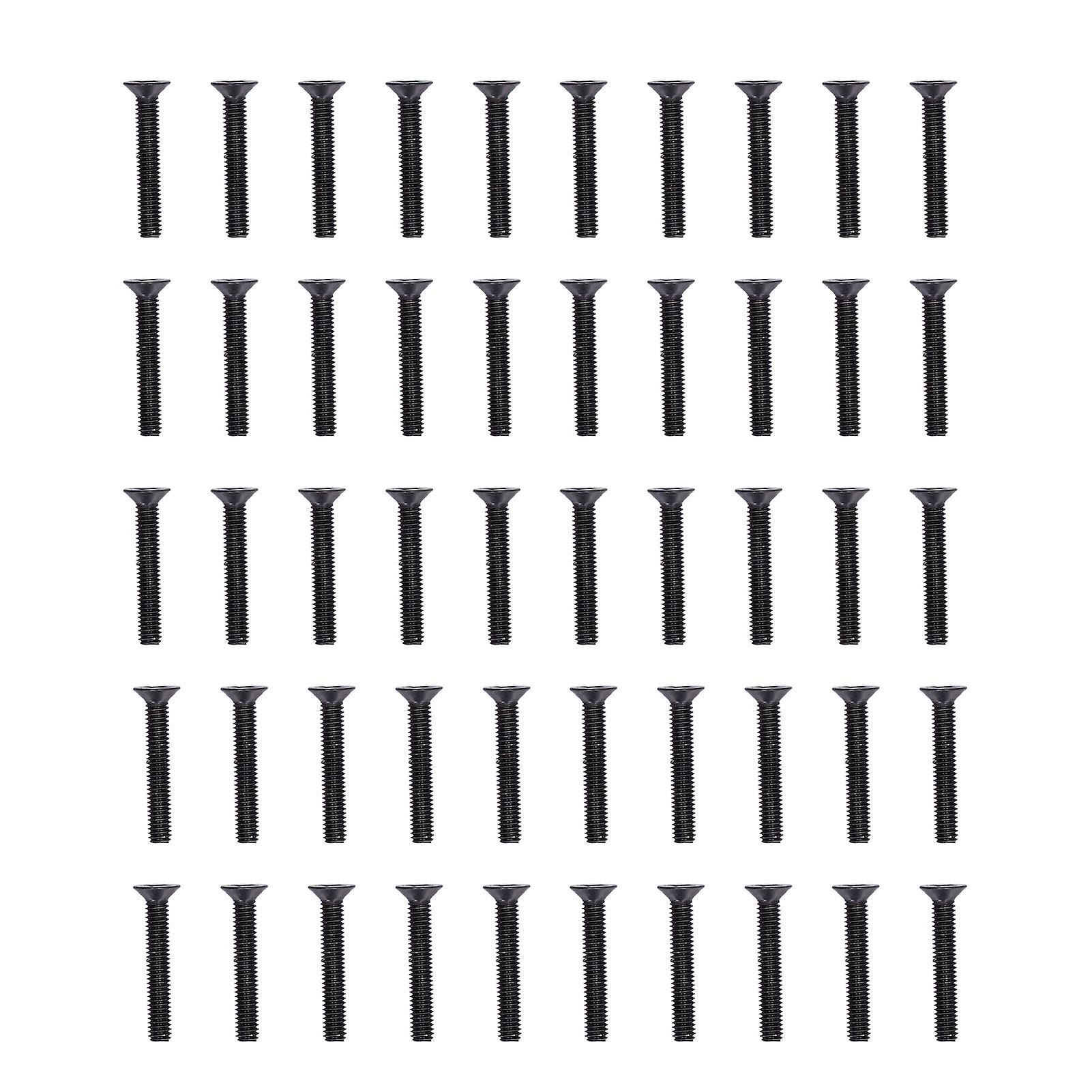 50Pcs Countersunk Screw Flat Cross M4 A2‑70 Connection Part for Repair MaintenanceM4x25