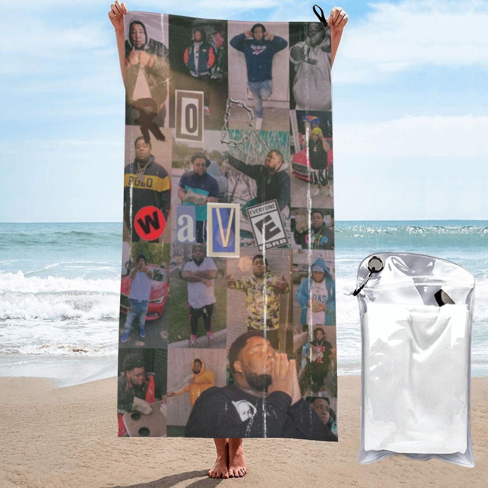 Rod Wave Serviette de plage en microfibre surdimensionnée légère à séchage rapide sans sable grandes serviettes