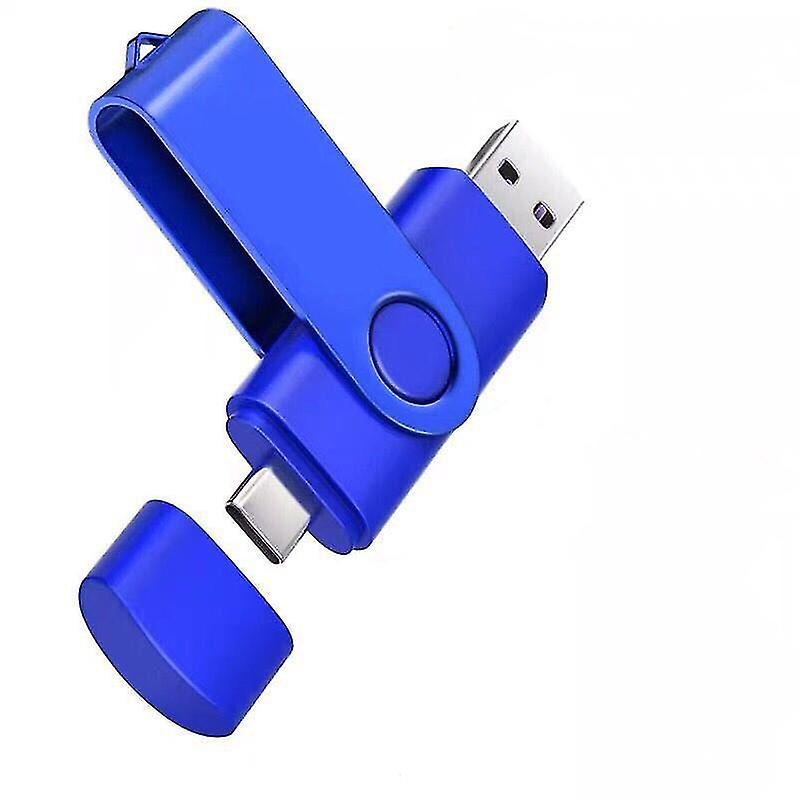 USB 2.0 flash drive Rotatable USB flash drive (Blue, 8 GB)