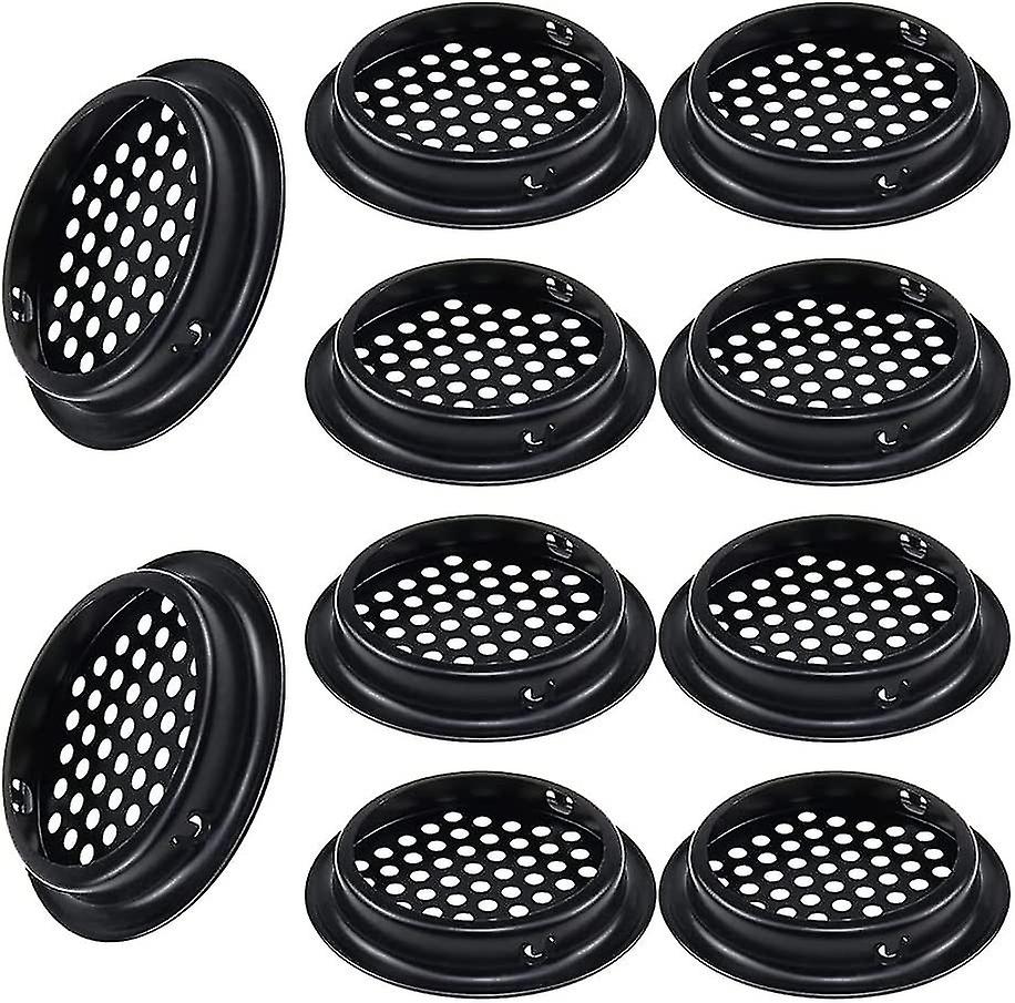 Yuvarlak Havalandırma Izgarası 10 Adet Yuvarlak Dış Havalandırma Izgarası 53 mm Paslanmaz Çelik Siyah Havalandırma Izgarası Mutfak Dolabı İçin Hava Akışını Koruyun S