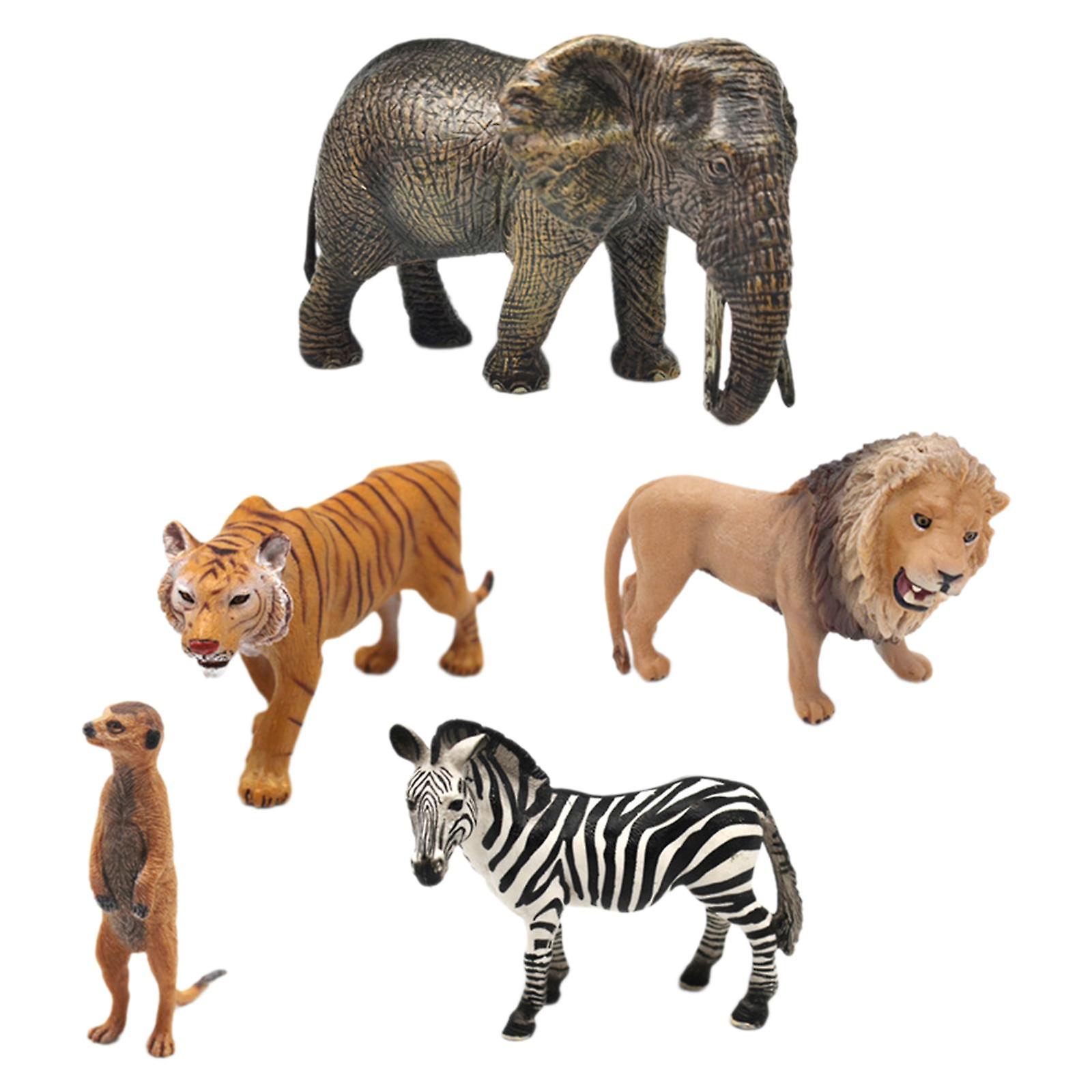 5ピース動物フィギュア手作り工芸品子供教育玩具男の子女の子スタイルA
