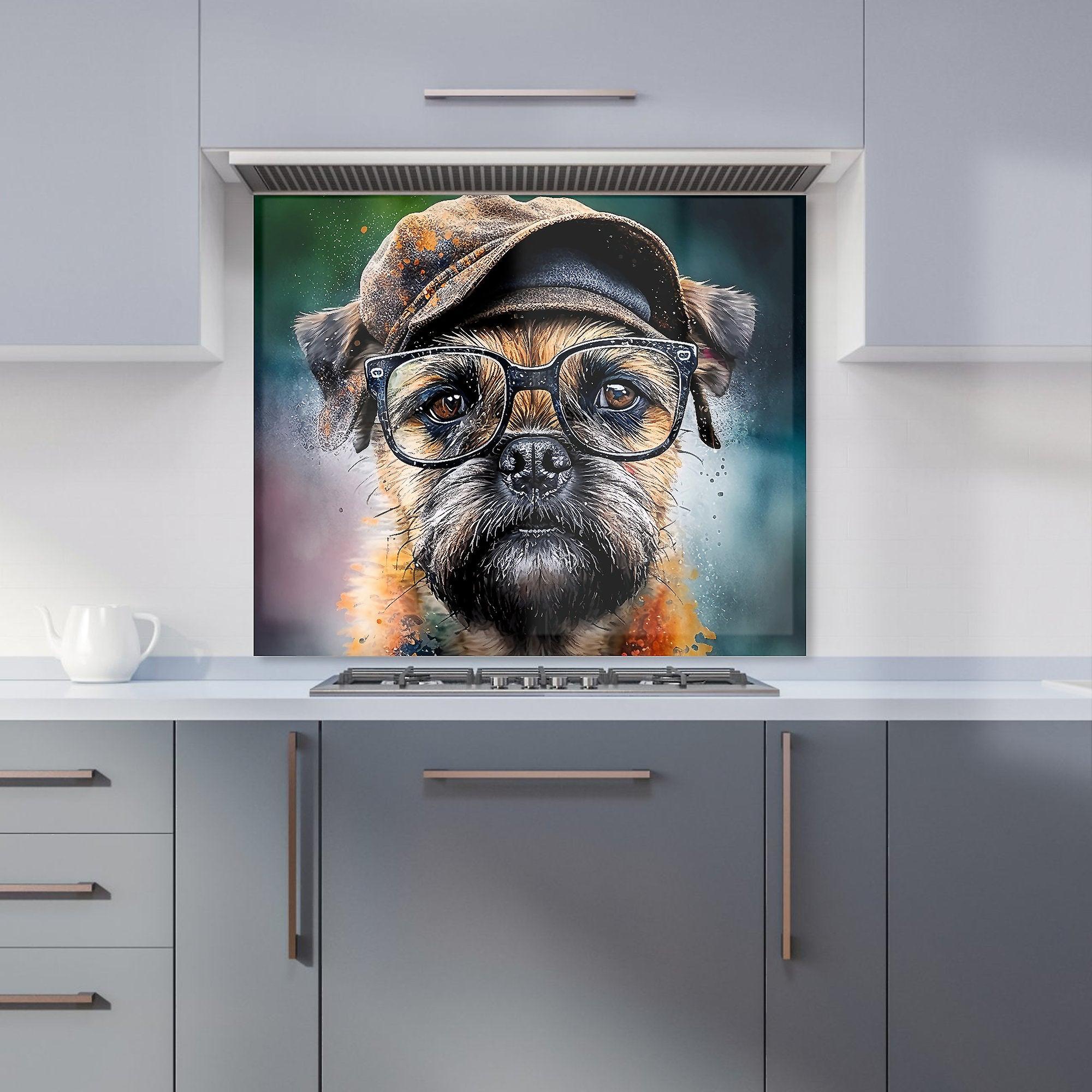 Border Terrier Dog Splashart Kitchen Splashback