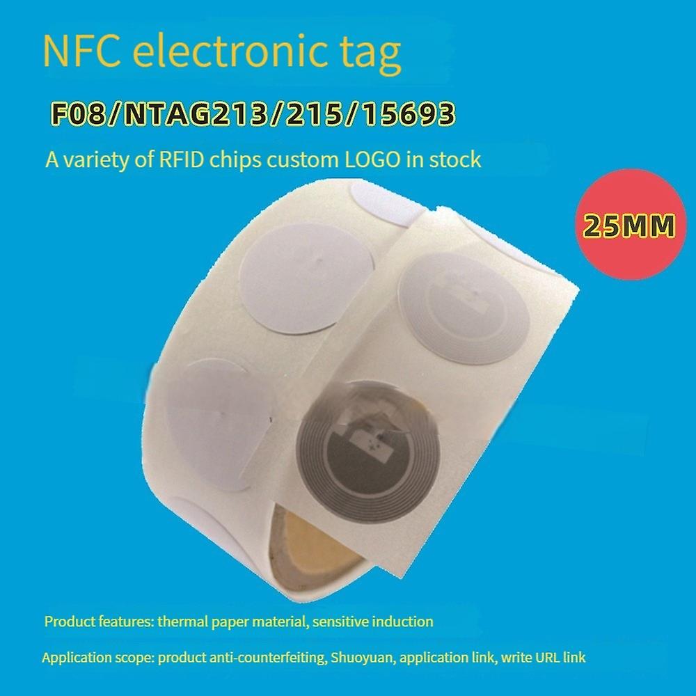 10 قطع Nfc Tag Ntag213 ملصقات البطانة الرطبة 13.56 ميجا هرتز 10