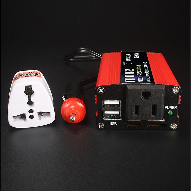 200w Car Power Inverter 12 V Dc To 110v 220v Ac Car Inverter Automatic Transformer Portable Auto Modified Sine Wave Usb Charger