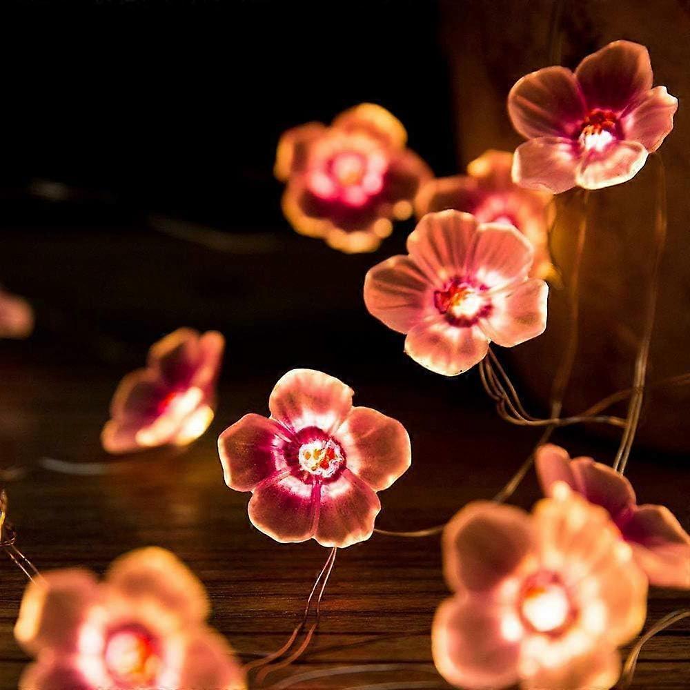Luci LED Sakura, catena di fiori di ciliegio, luci di fiori di ghirlanda, luci di ghirlanda di ciliegie rosa per feste, vacanze, matrimoni, compleanni, atmosfera (10 