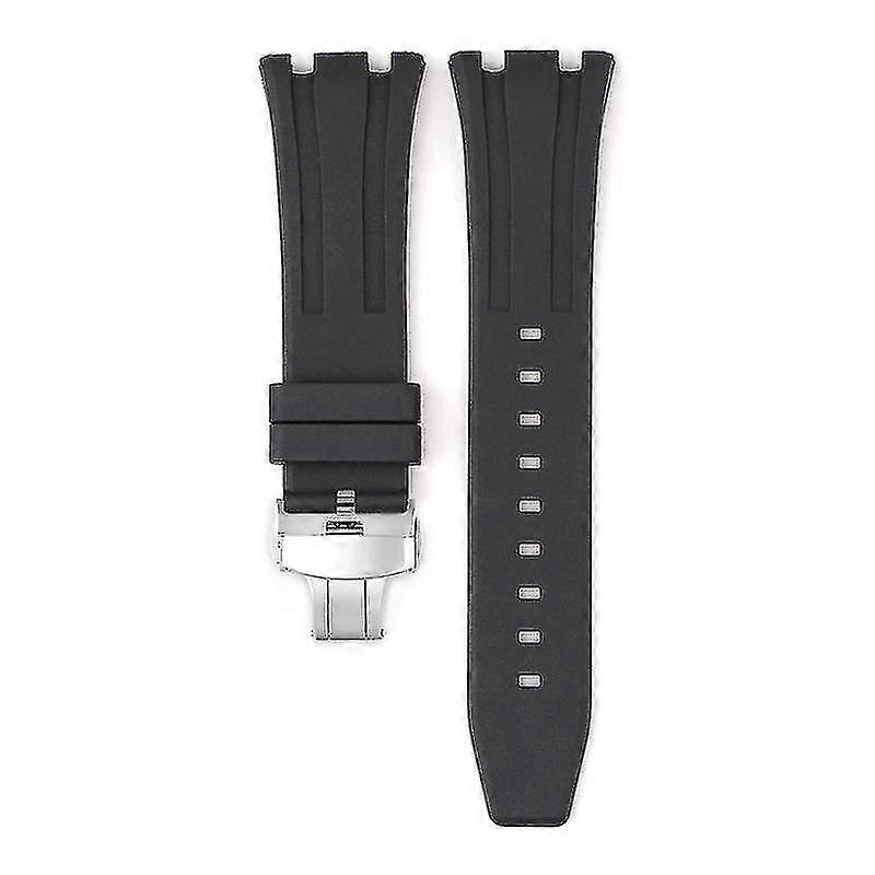 Per Audemars Piguet Royal Oak 15500/15400 Argento Farfalla Chiusura Cinturino 26MM