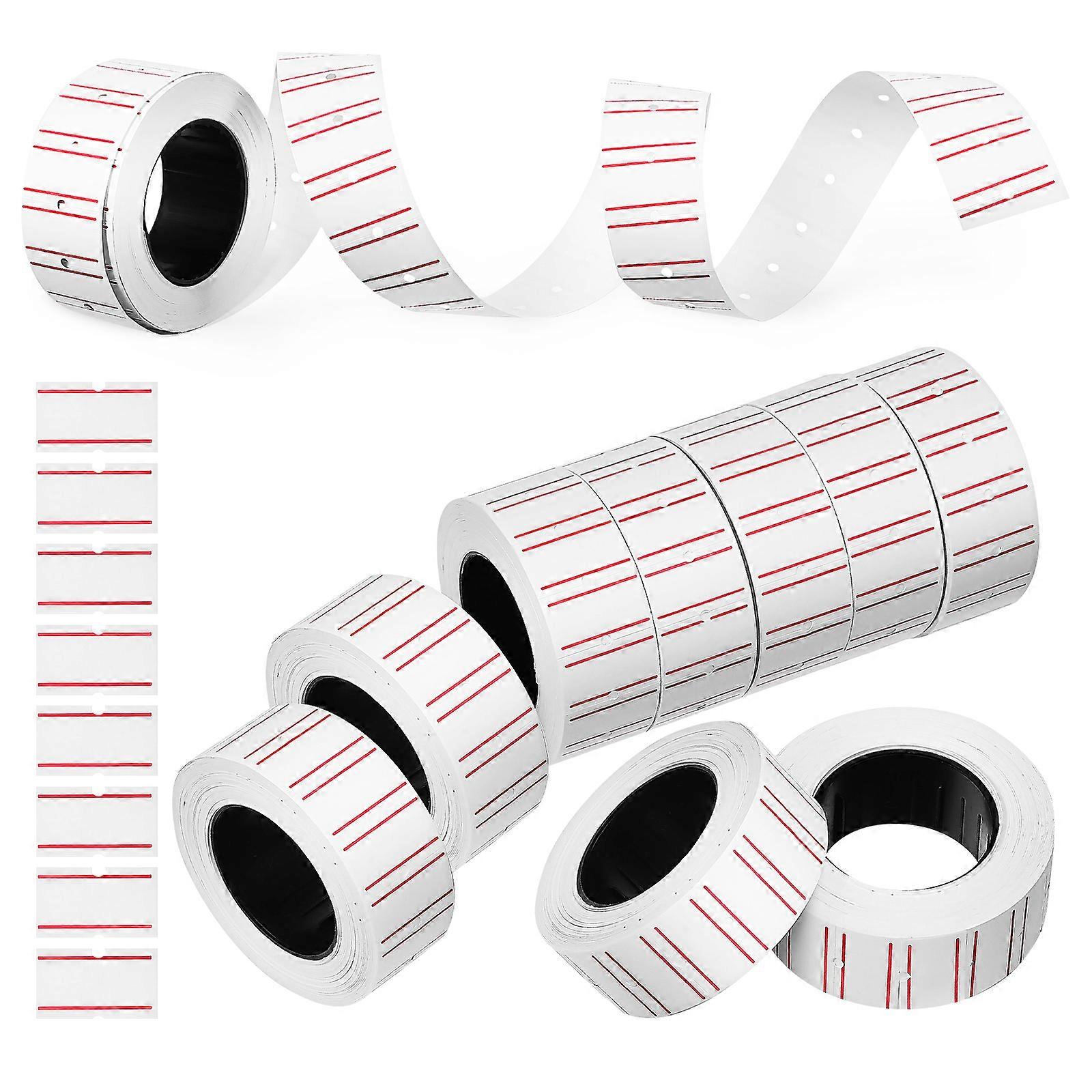 10 Rolls Price Marker Label Stickers Dual Lines Label Stickers for Price Tag Machine