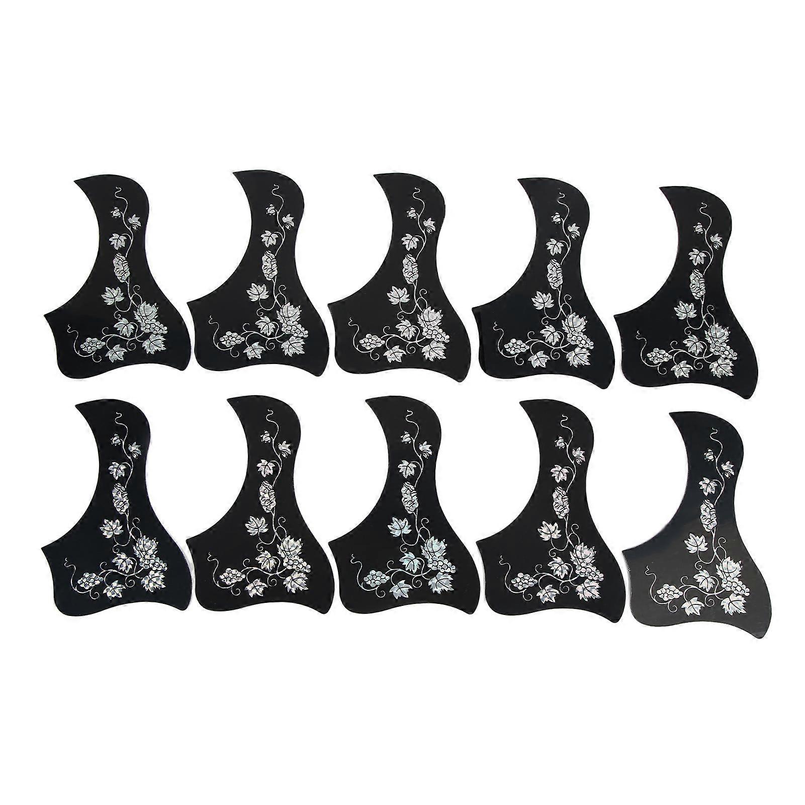 10 قطع Pickguard طائر على شكل عنب نمط PVC مضاد للخدش واقي ل 40in 41in الغيتار الصوتي الفضي
