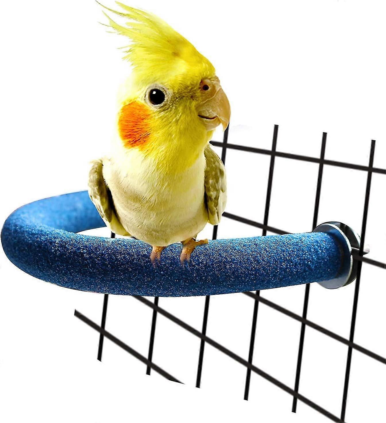 U Shape Parrot Perch Stand,quartz Sands Bird Cage Perches Paw Grinding Clean Stick For Cockatiels Macaws Parrots-XinHan