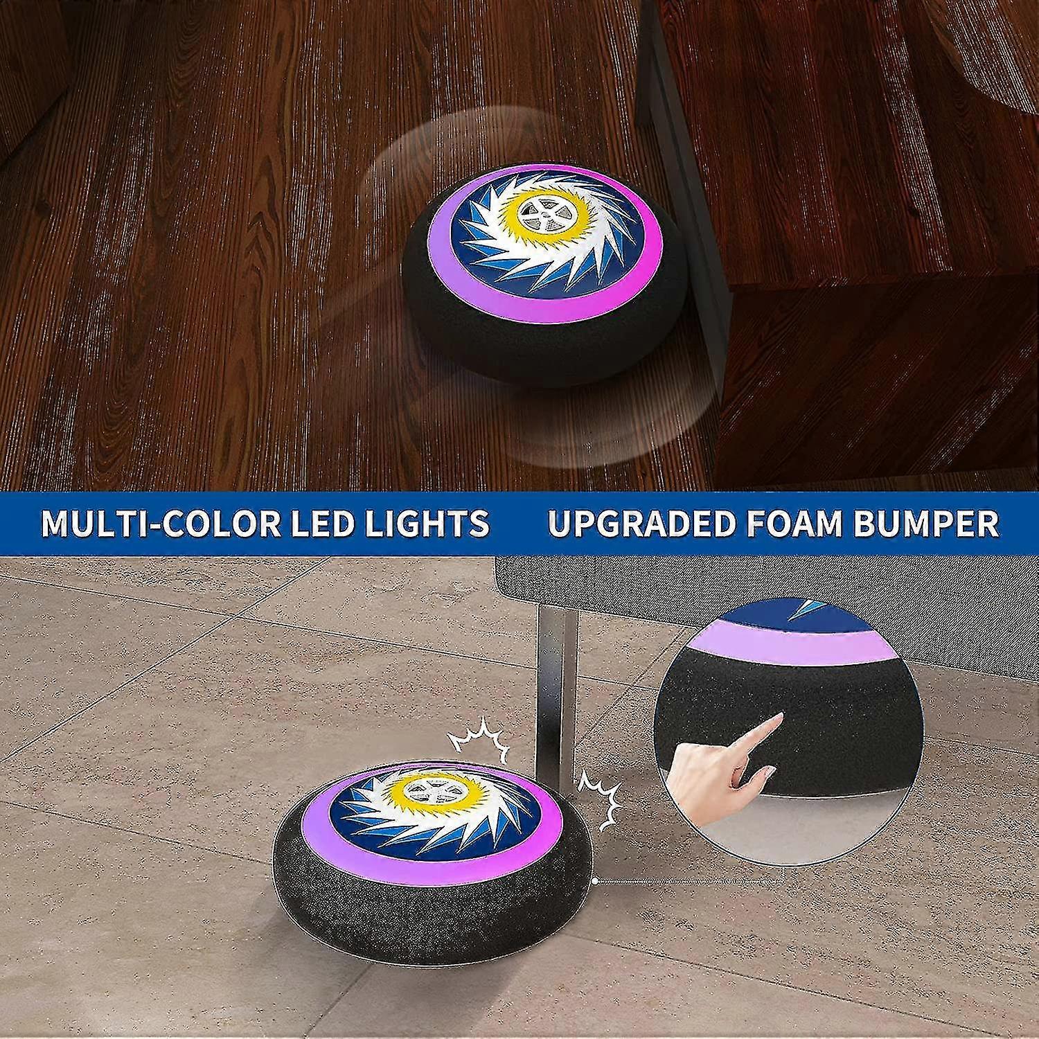 Hover Hockey Set For Kids Toys, Hover Hockey Game With 2 Goals Led Lig