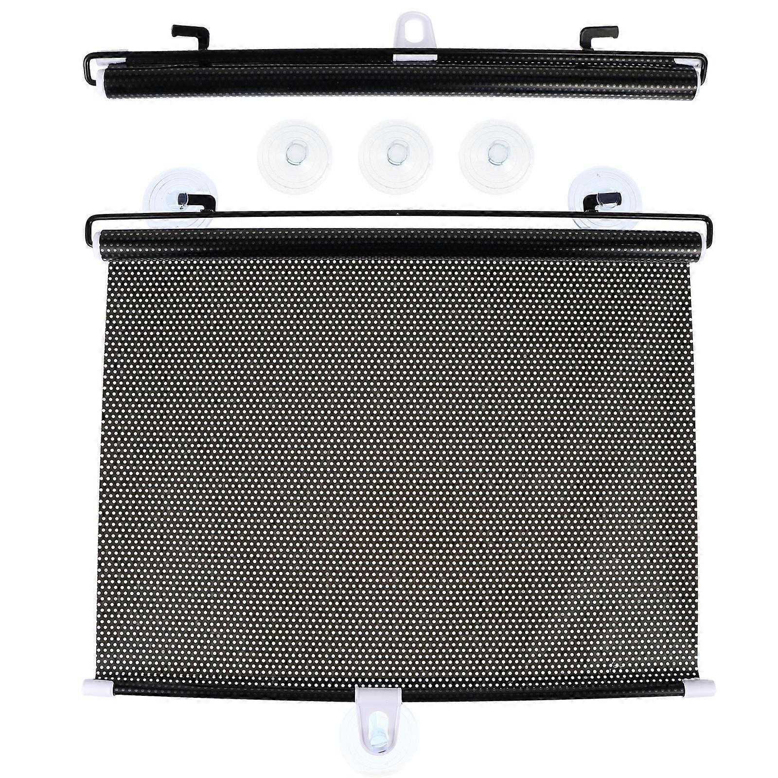 2Pcs Car Window Sun Shade Cover Automatic Mesh Window Curtain Sun Visor Net