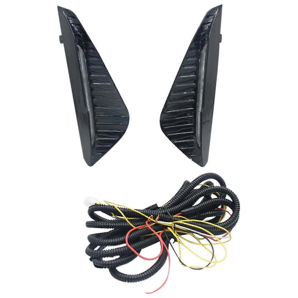 For Sentra Sylphy 2023 Daytime Running Light Fog Light Cover with Yellow Turn Signal