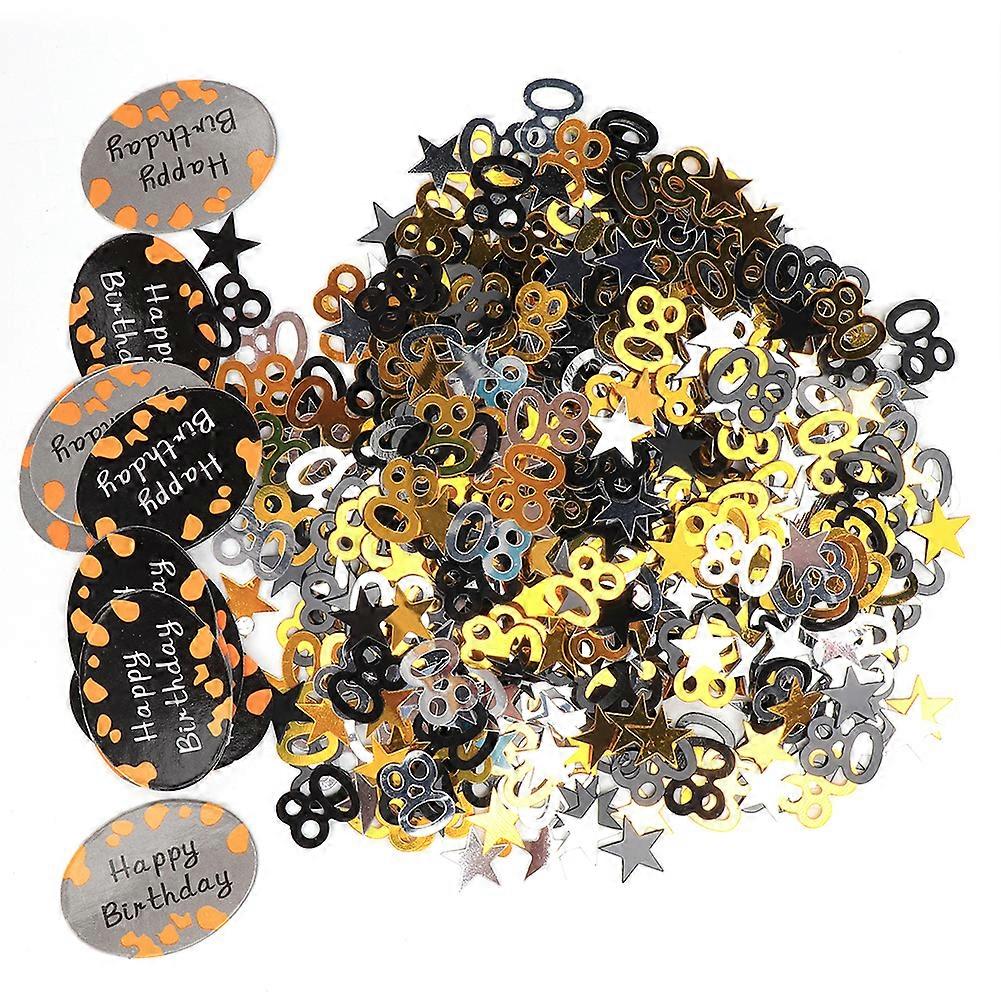 生日派对扔五彩纸屑桌五彩纸屑DIY服装装饰配件（80岁600件生日派对五彩纸屑12件生日纸