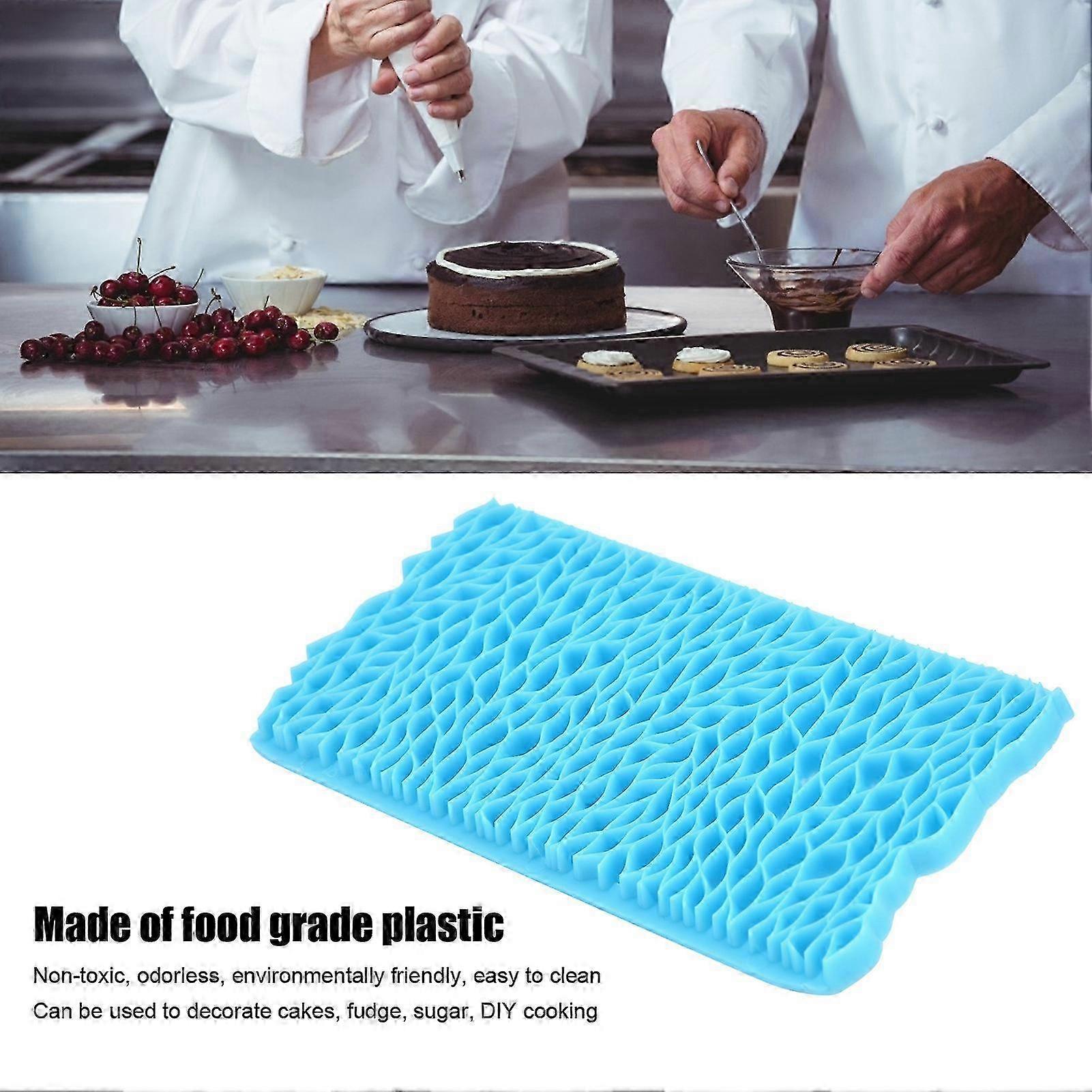 Embossing Mould, Food Grade Plastic Embossed Icing Moulds Leaves Patterns Cake Fondant Cookie Cutter Set, Edging Biscuits Imprint Mold for Kitchen Use