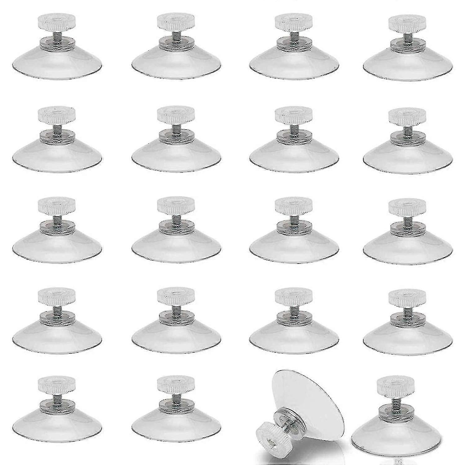 20pcs Suction Cup With Screw Threaded Suction Cup Suction Cup With Cap Pvc Table Screw Diameter 4 Cm/ 1.57 Inch