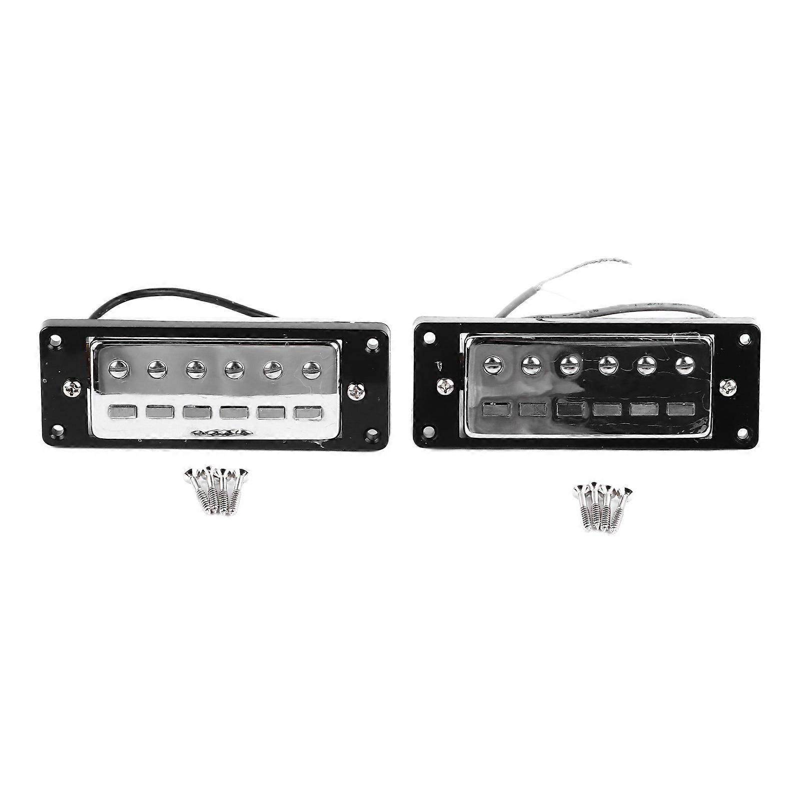 2 Pcs Electric Guitar Double Coil Pickup High Sensitivity Metal 6 String Electric Bass Pickup