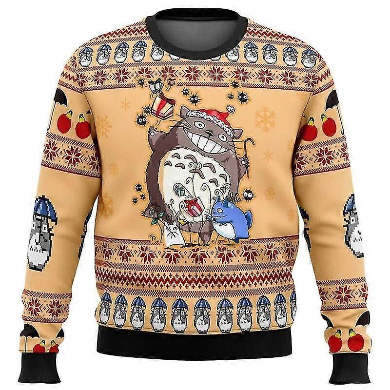 Yok Yüz Ve Kurum Sprites Ruhsuz Away Stüdyo Ghibli Çirkin Noel Kazak Hediye Noel Baba Kazak Erkekler 3d Sweatshirt Ve Üst