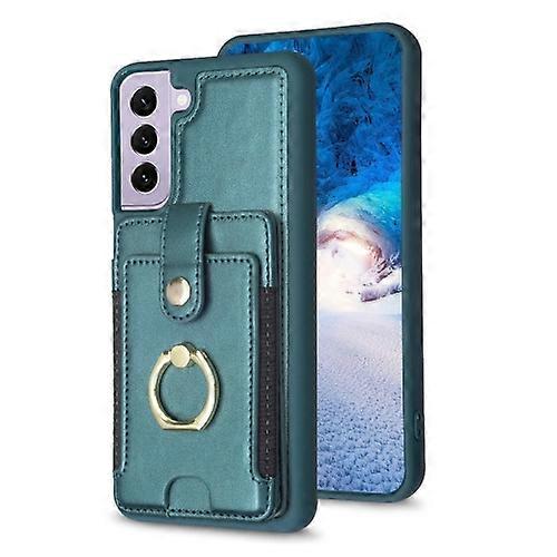 For Samsung Galaxy S21 5G BF27 Metal Ring Card Bag Holder Mobile Phone Case