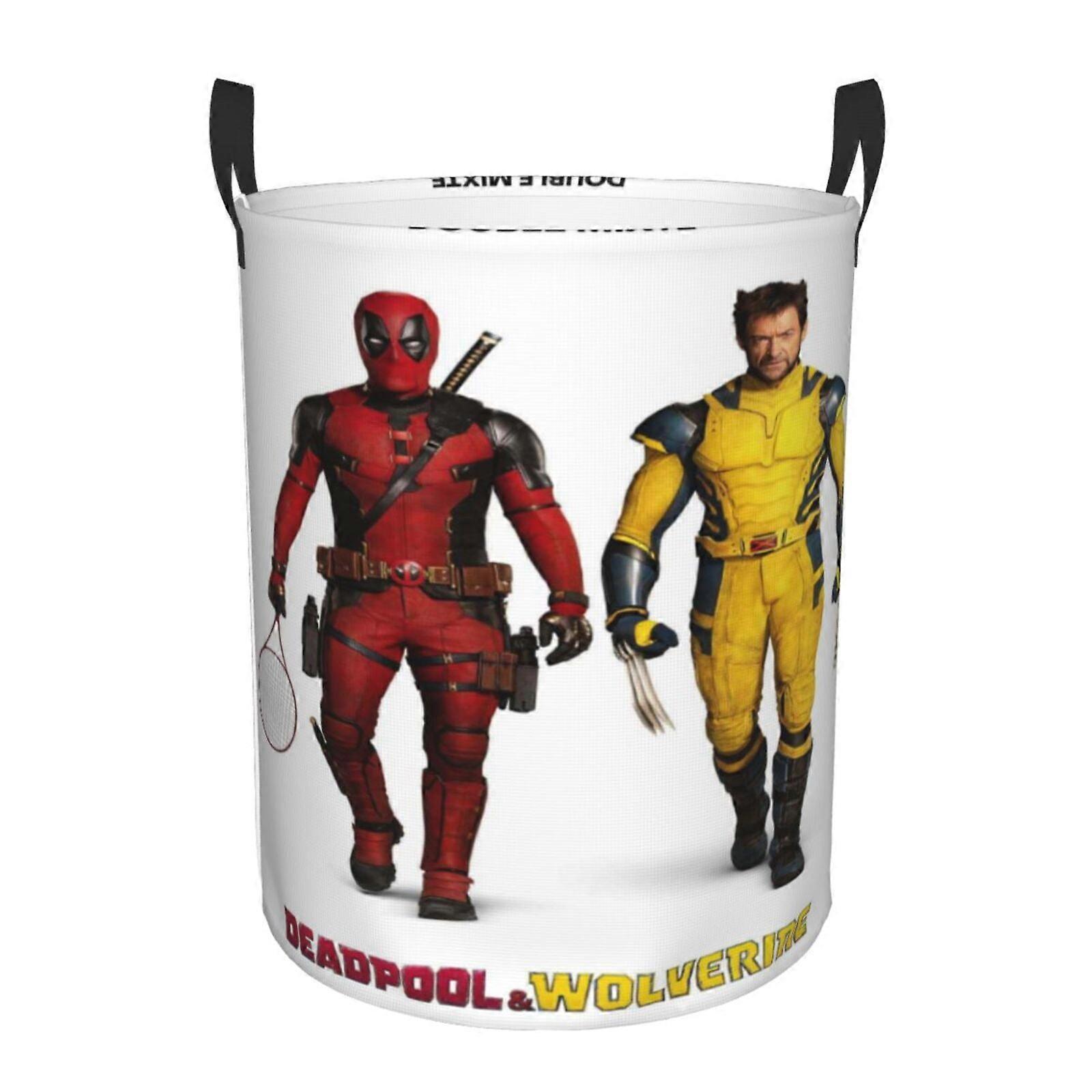 Deadpool &amp; Wolverine Laundry Basket, Collapsible Laundry Hamper, Dirty Clothes Hamper,Waterproof Clothes Hamper,Fold-SYS26212