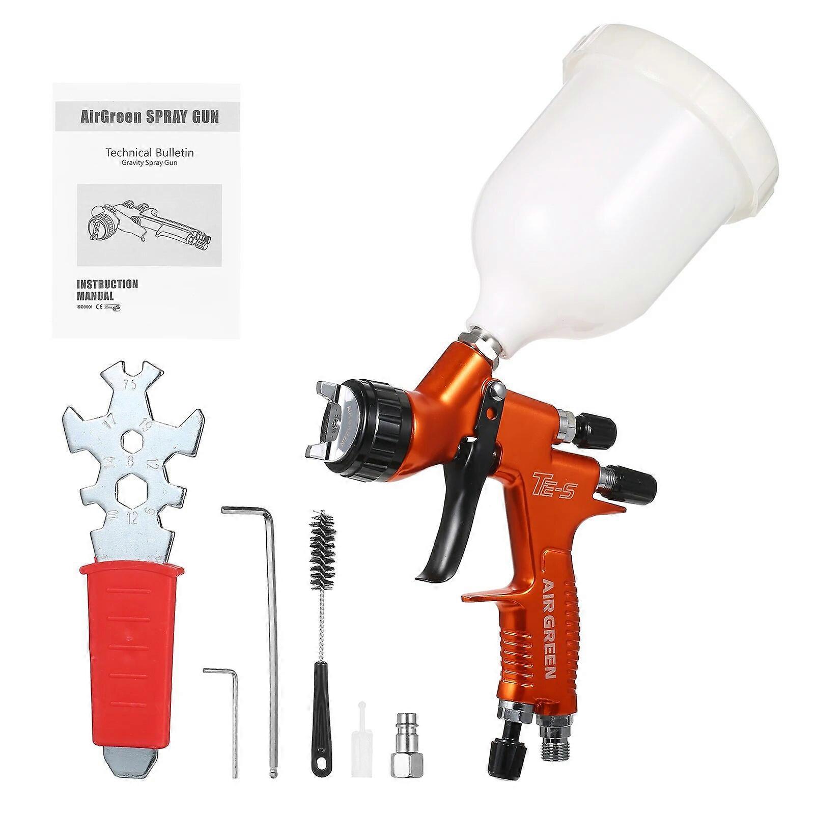High Volume Low Pressure Gravity Feed Sprayer 1.3mm Nozzle Highly Atomized Paint Spray Tool Mini Air Paint Sprayer 600ml Cup