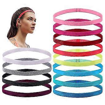 8 Pièces Bandeau Sport Large Bande Cuir - Antidérapant Sans Couture Pour Enfants Et Ados