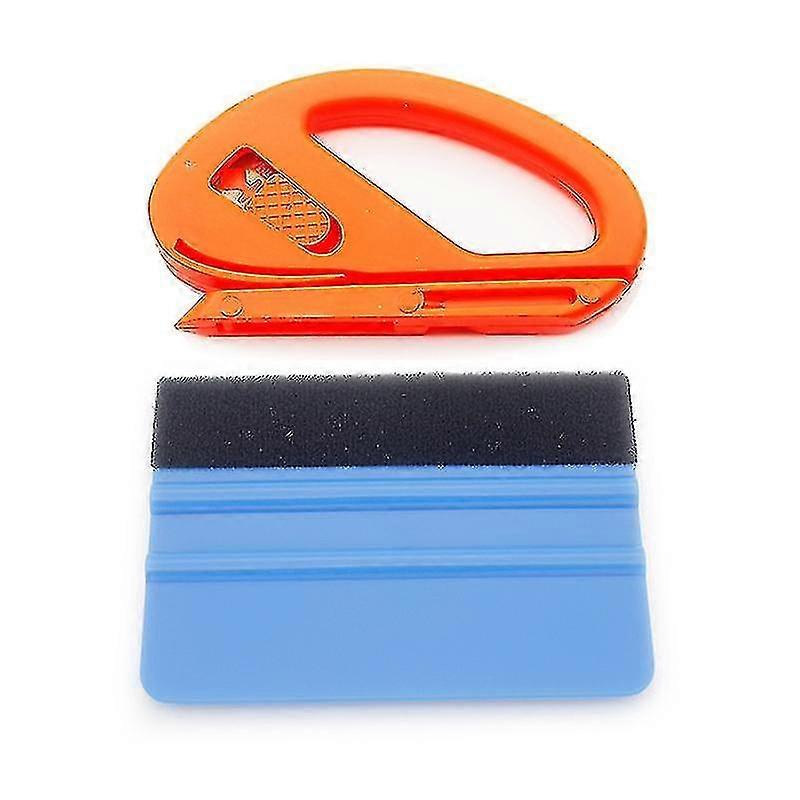 2 Pcs/set Car Vinyl Wrap Tool Set Film Cutter Squeezing Scraper