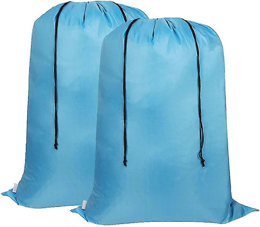 Large Laundry Bags 2 Pack 19"x28", Two-way Drawstring Tear-proof Portable Large