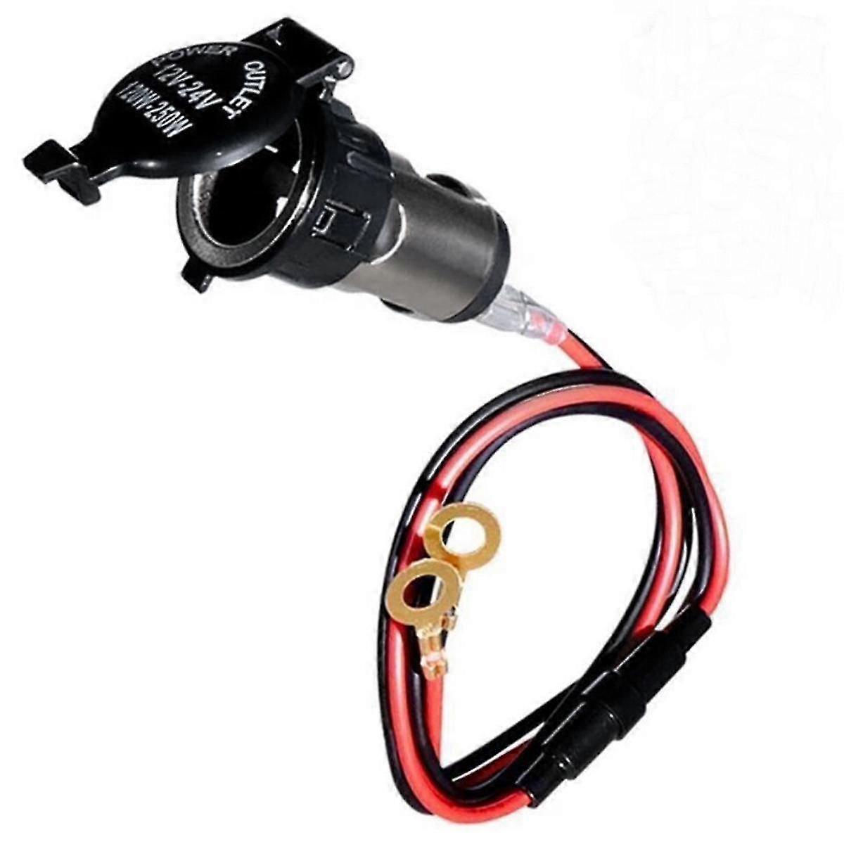 Prise Allume-Cigare Voiture DC 12V-24V Avec Faisceau Câblage - Prise Femelle De Remplacement 10A